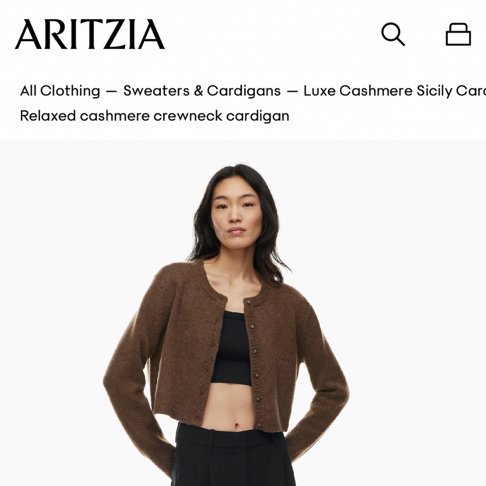 Aritzia Wilfred Luxe Cashmere Sicily Cardigan Size 2XS